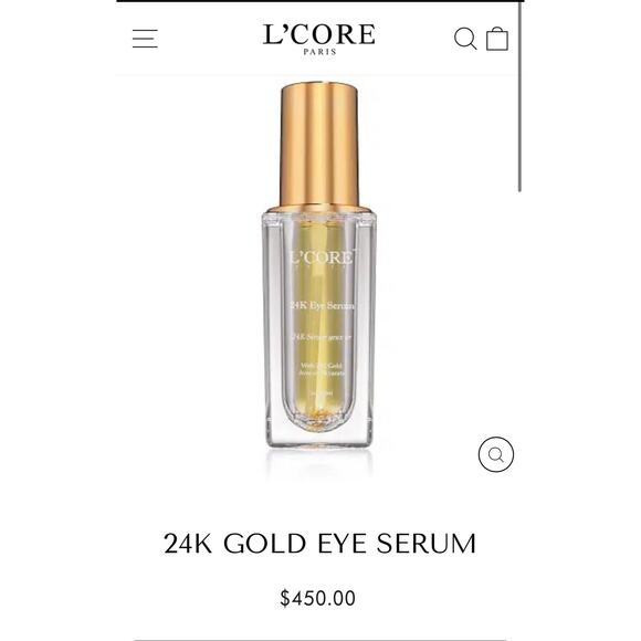 L'Core Paris 24K Eye Serum 30 ml $450 - Picture 2 of 2